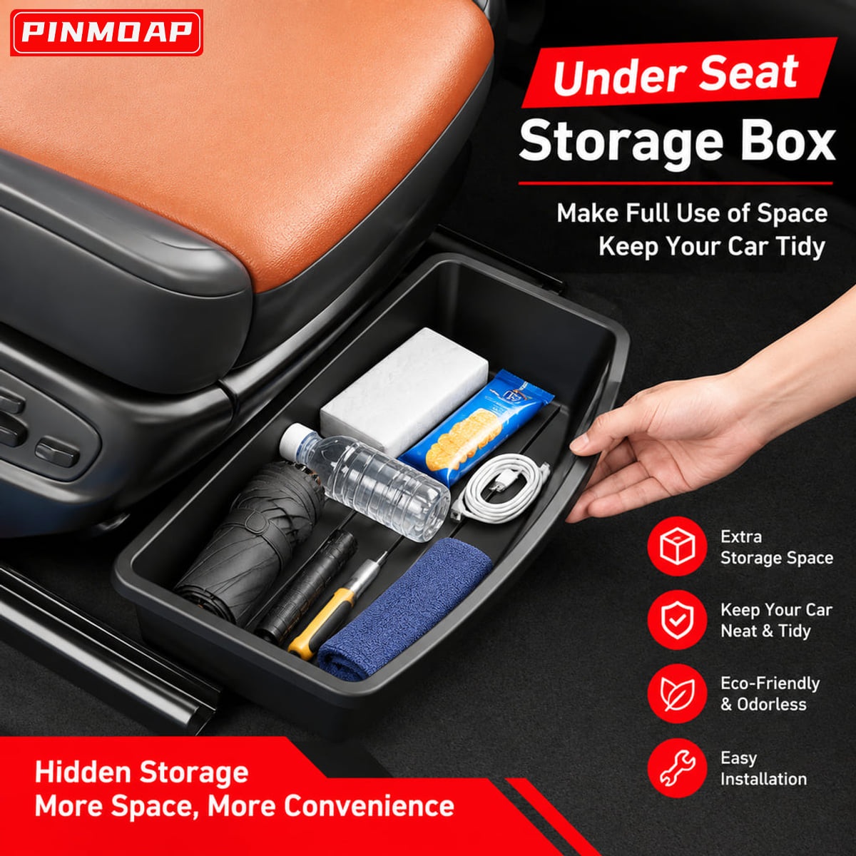 PINMOAP Vassoio portaoggetti d - Car Cable Organizer recensione e prezzo