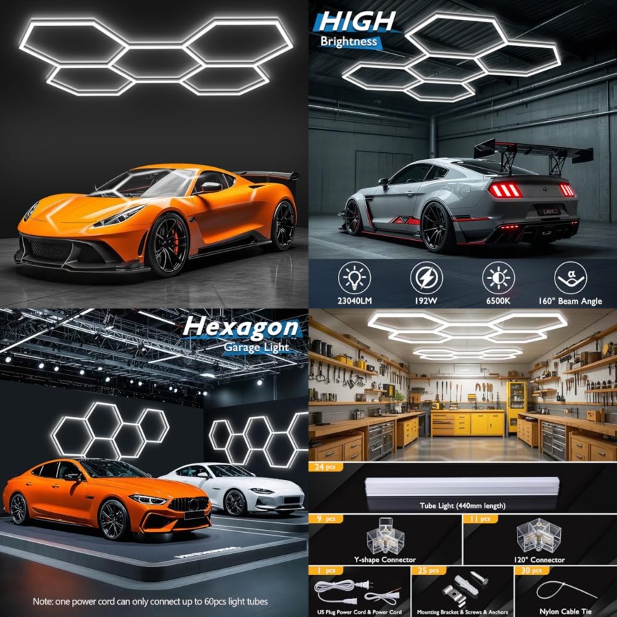 Luci Esagonali per Garage, Luc - Car Led Light recensione e prezzo